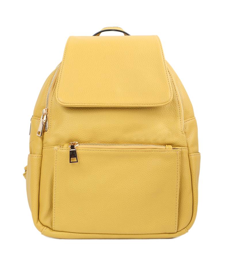 Buy Yellow plain backpacks Online