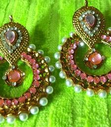 Buy Pink Pearl Polki Earring  danglers-drop online 