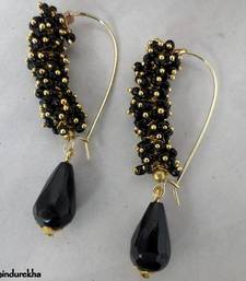 Buy Black_Golden_Ghungroo_Black_Drop_Earrings danglers-drop online 