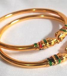 Buy Elephant Golden Meenakari Bangles  bangles-and-bracelet online 