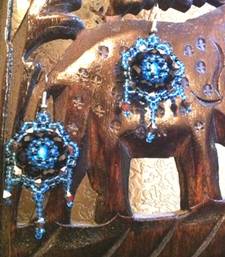 Buy Crystal Flowers- B&B silver earrings Earring online, Buy Earrings online