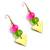 Golden Triangle Crystal Earrings