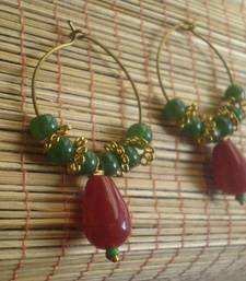 Buy Red Green Hoop Earrings Earring online, Buy Earrings online