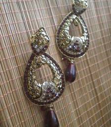 Buy Maroon Gold Earrings Earring online, Buy Earrings online