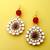 Large Kundan drop earrings