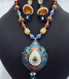 Fusion meena pendant with jhumki