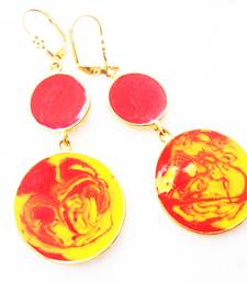 color carnival earrings-tangerine