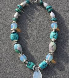 Moonstone and Turquoise Necklace. shop online