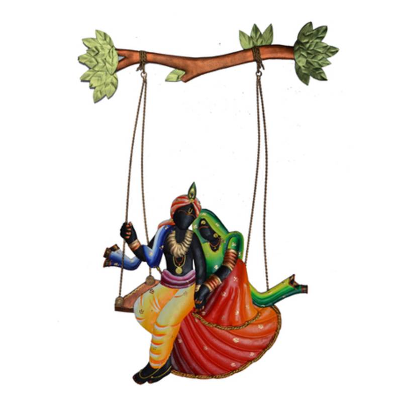 Buy Radha Krishna on Swing Wall Hanging Online