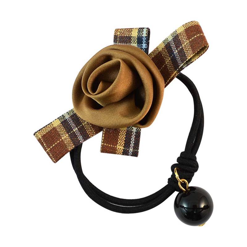 Buy Plain Black Fabric Hair Rubber Band for Women Online