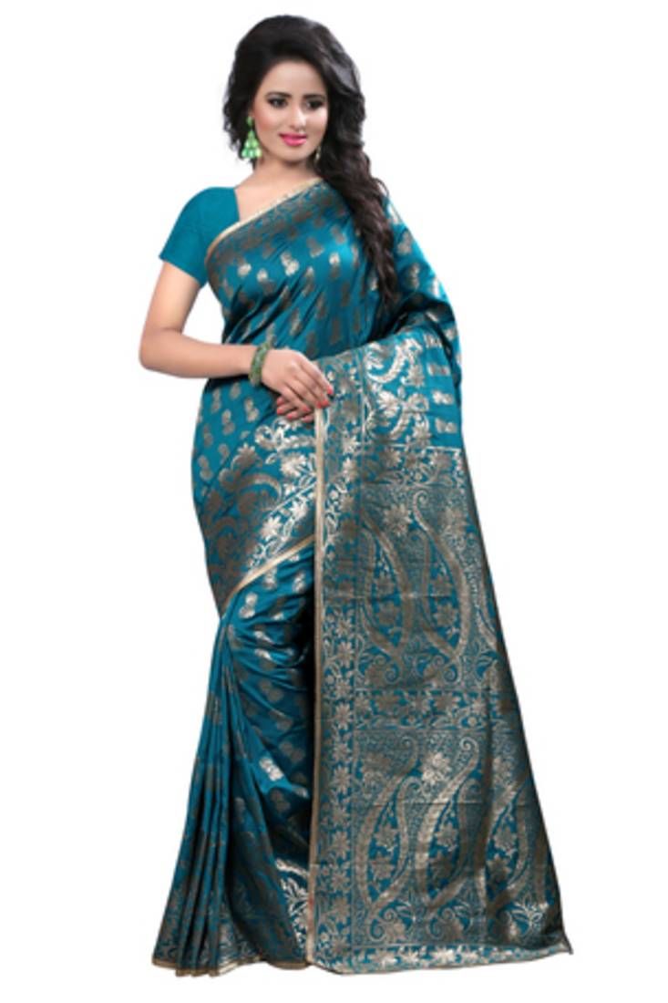 plain banarasi saree with border