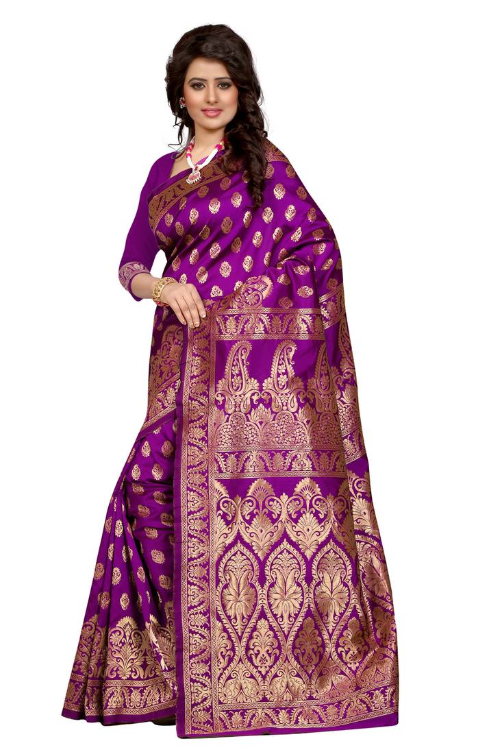 plain banarasi saree with border