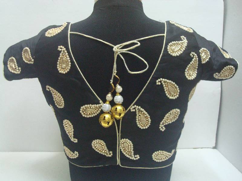 buy limited edition black cotton silk designer blouse buy limited edition black cotton silk designer blouse