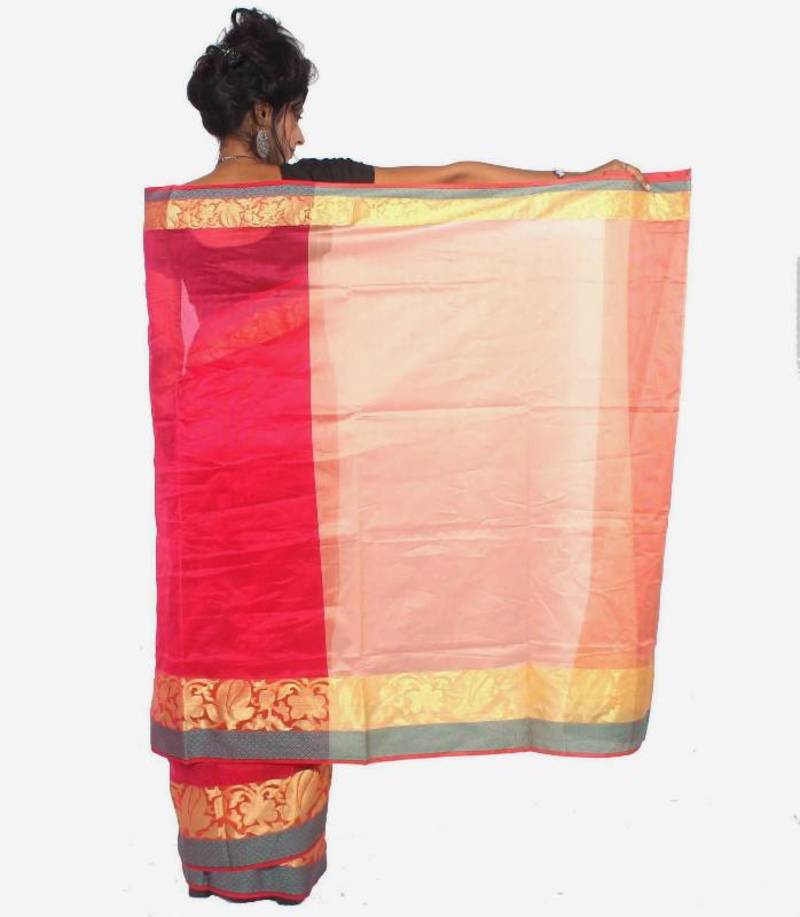 plain banarasi saree with border